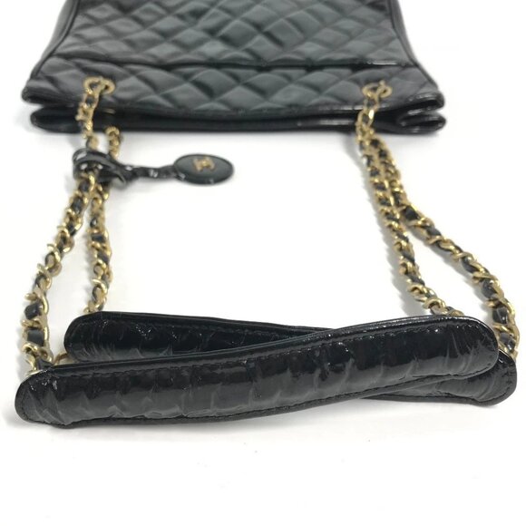 CHANEL vintage Quilted Matelasse Double Chain Bag Tote Bag Shoulder Bag - Picture 9 of 14